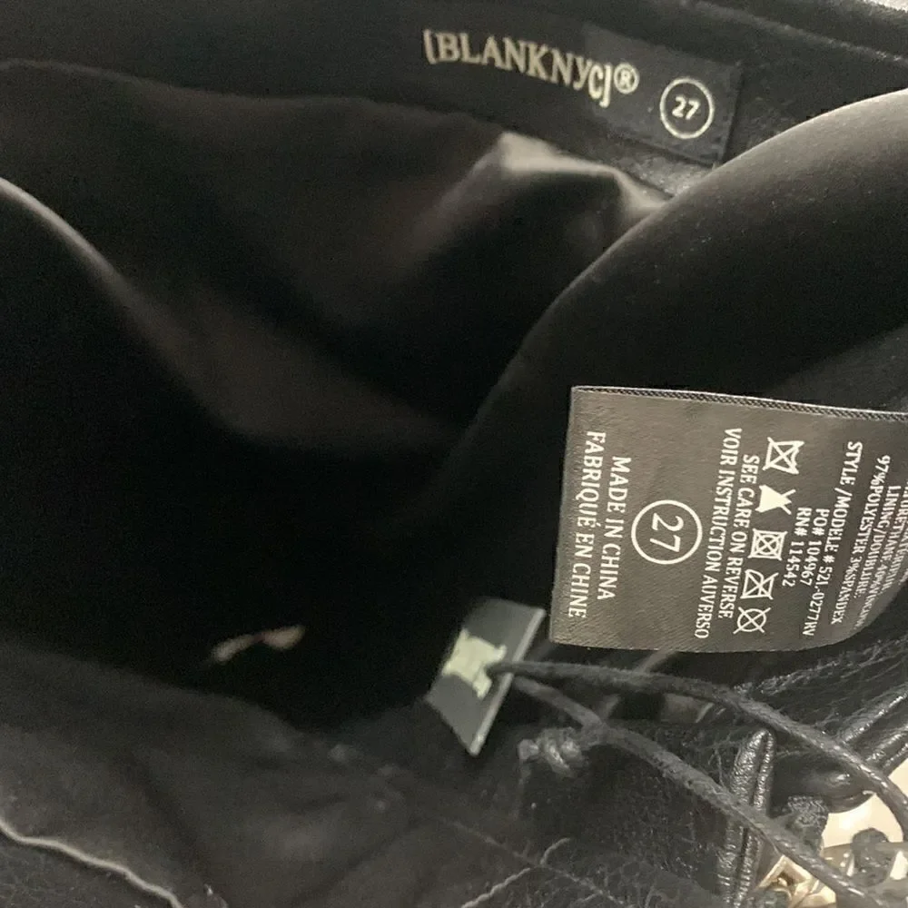 REVOLVE.com Blank NYC moto leather mini skirt, Size 27 NWT